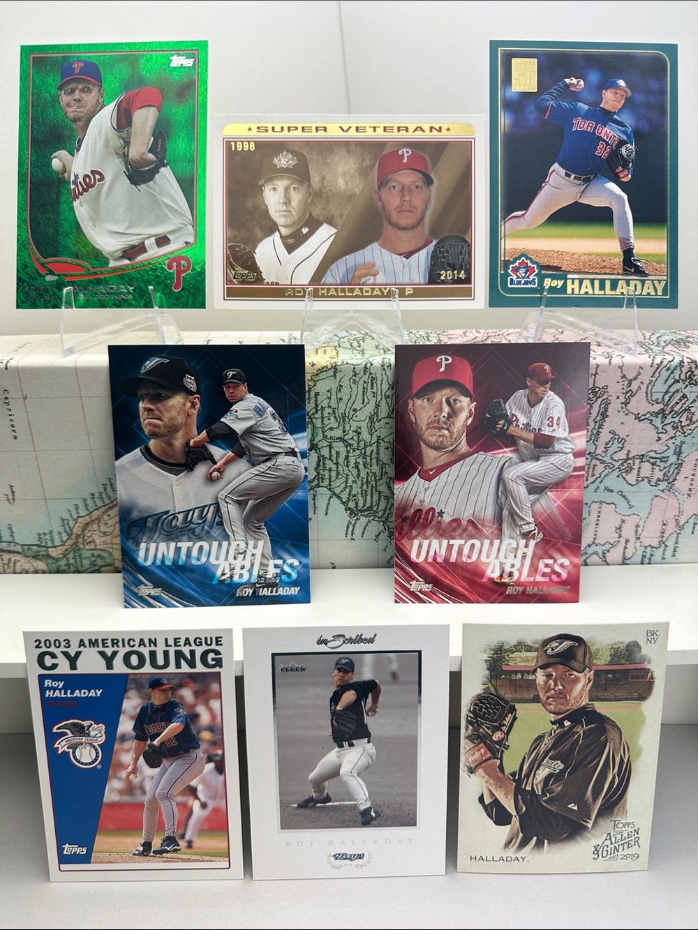 Roy Halladay lot of 8 (Phillies, Blue Jays)